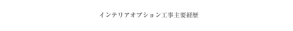 インテリアオプション工事主要経歴
